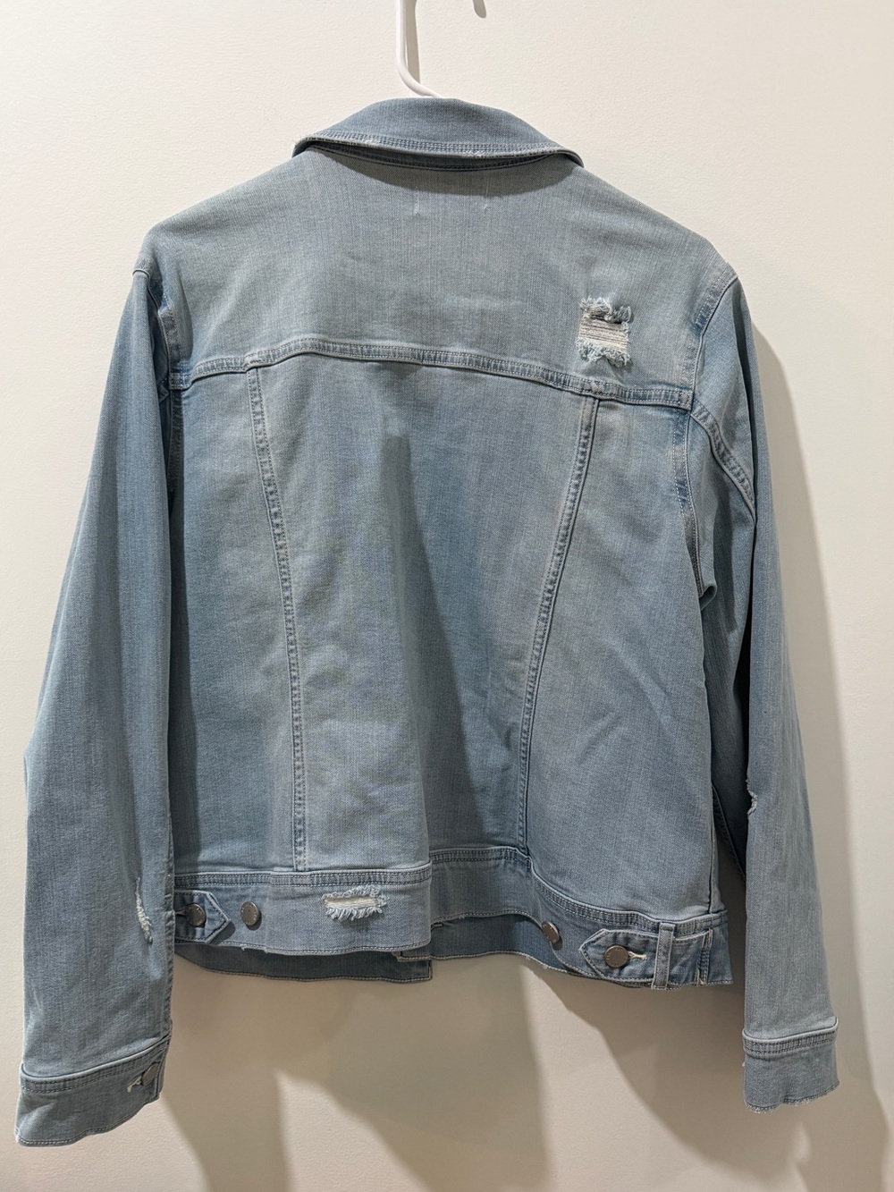EVRI Light Blue Distressed Denim Jacket - Picture 4 of 4